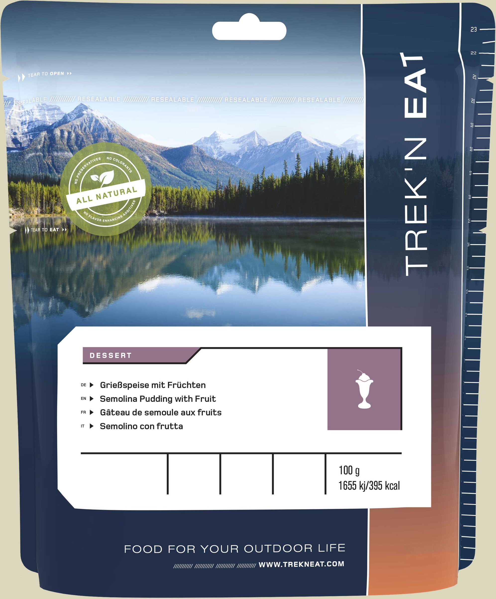 Grießspeise mit Früchten 100g