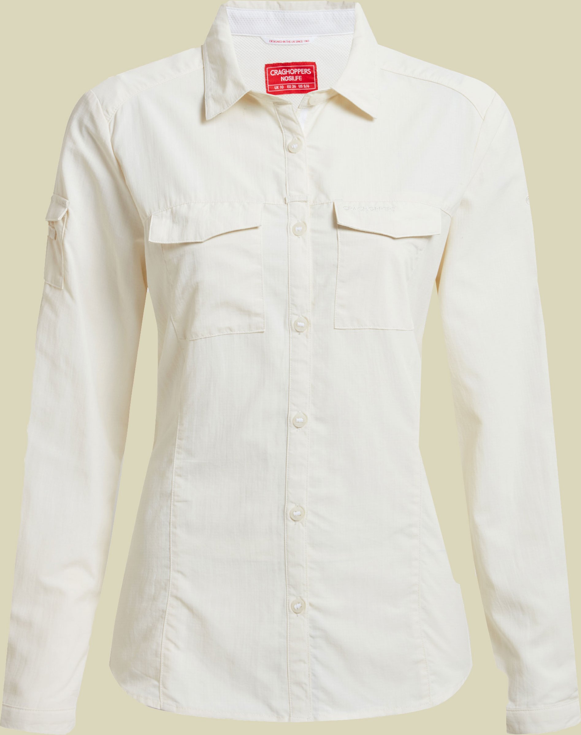 NosiLife Adventure Long Sleeved Shirt III Women 36 beige - sea salt (UK 10)