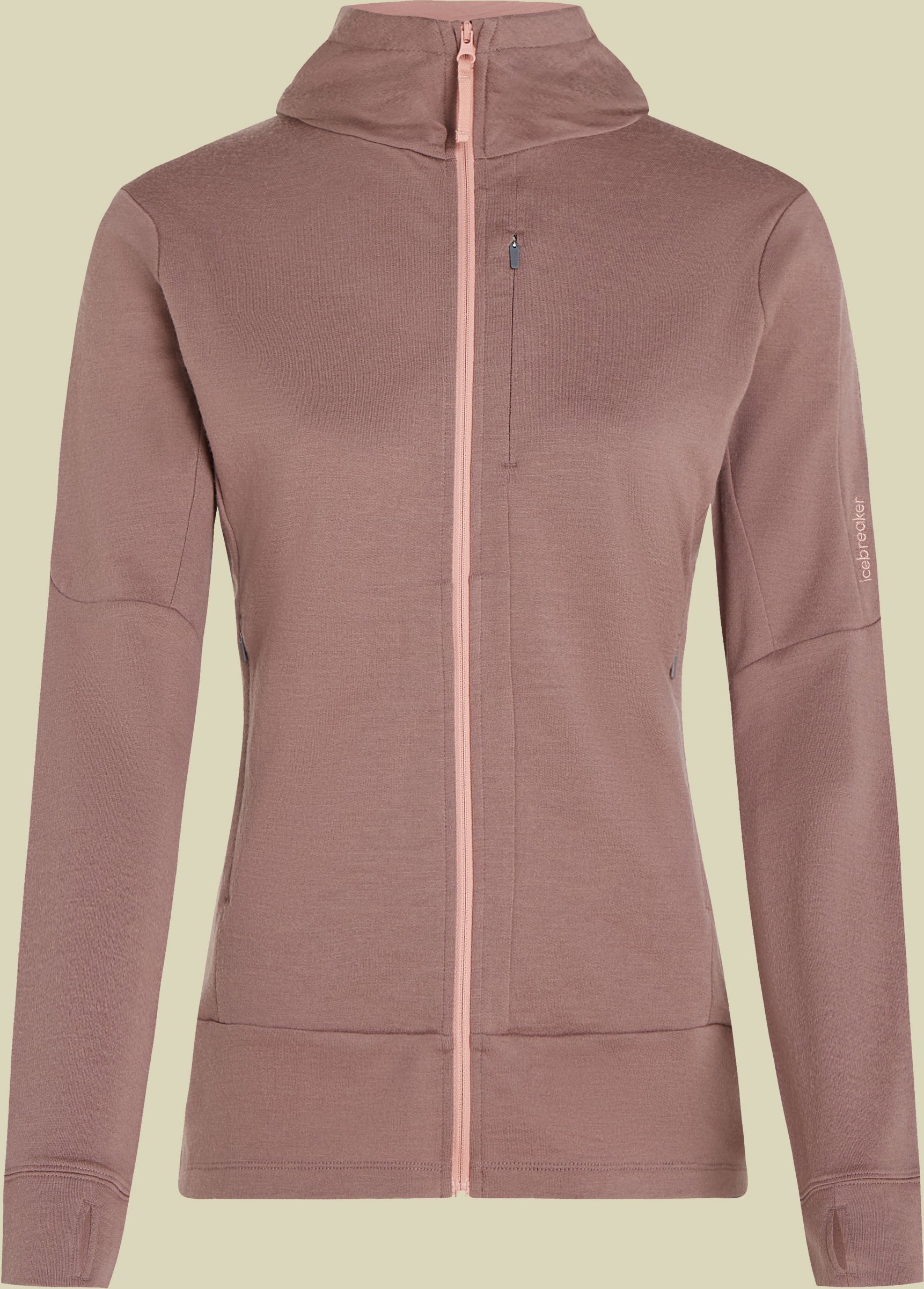 Merino 260 Quantum IV LS Zip Hoodie Women XL braun - summit/blush