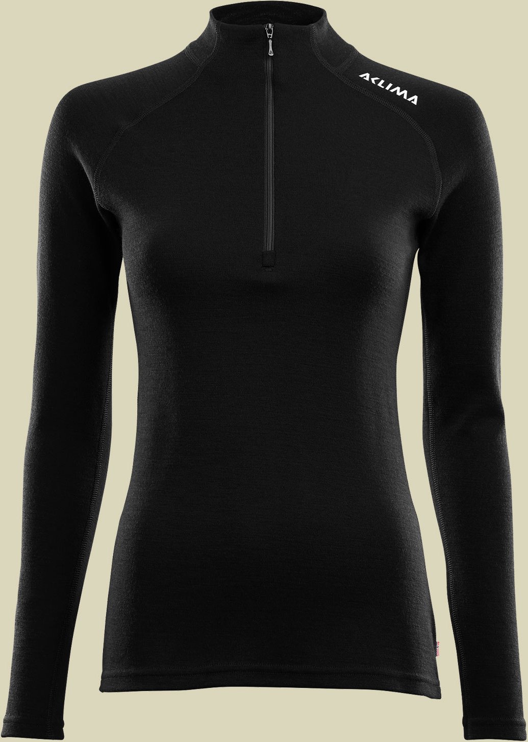 Thumbnail - WarmWool Mock Neck W/ZIP Woman Größe XL Farbe jet black