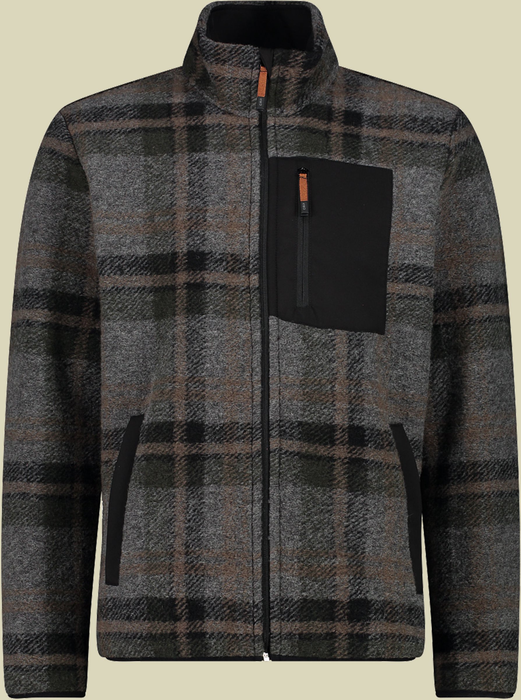 Man Jacket Jacquard Knitted 50 mehrfarbig - dust corteccia forest