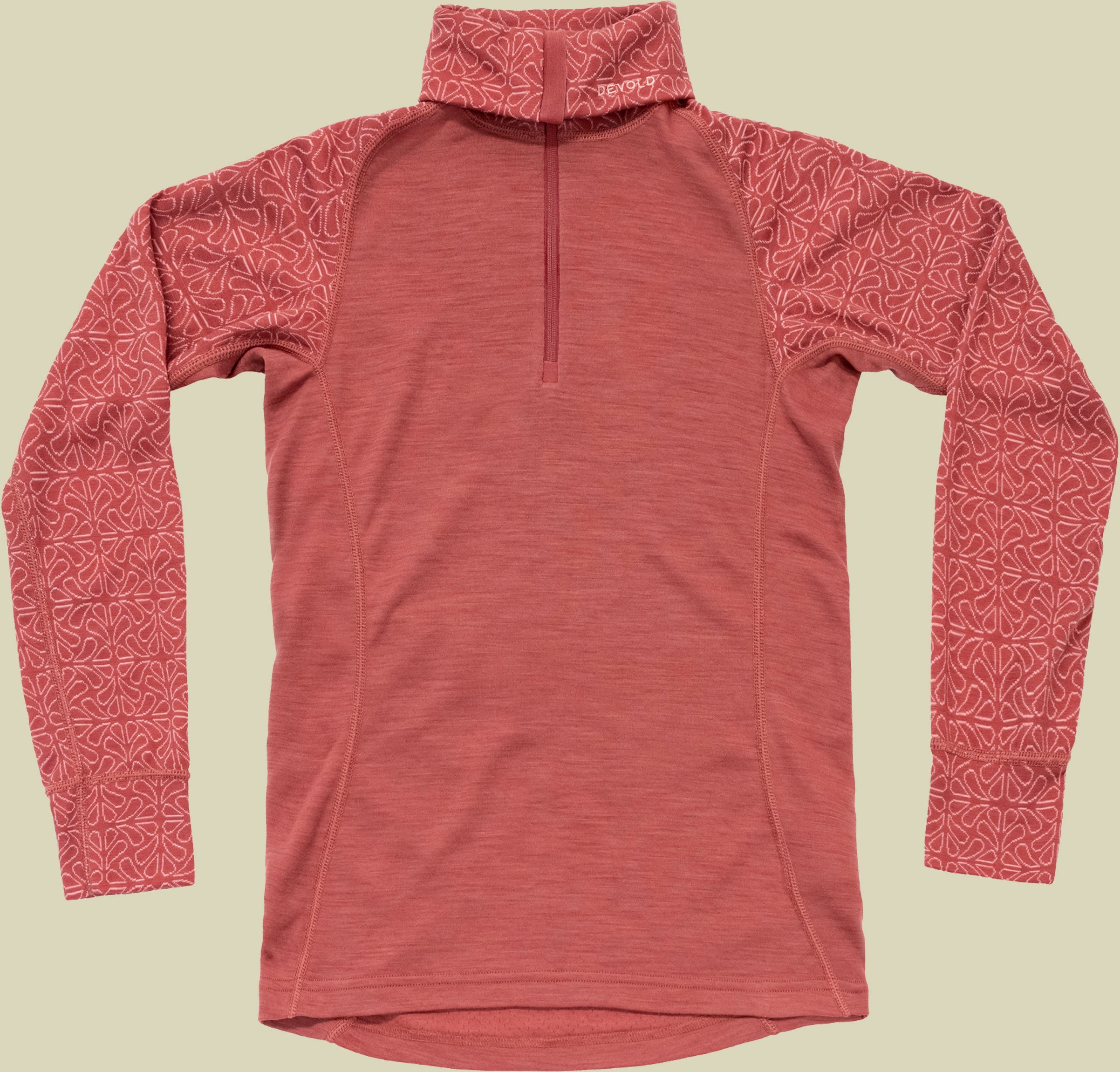 Thumbnail - Duo Active Merino 205 Zip Neck Woman rot L - marsala