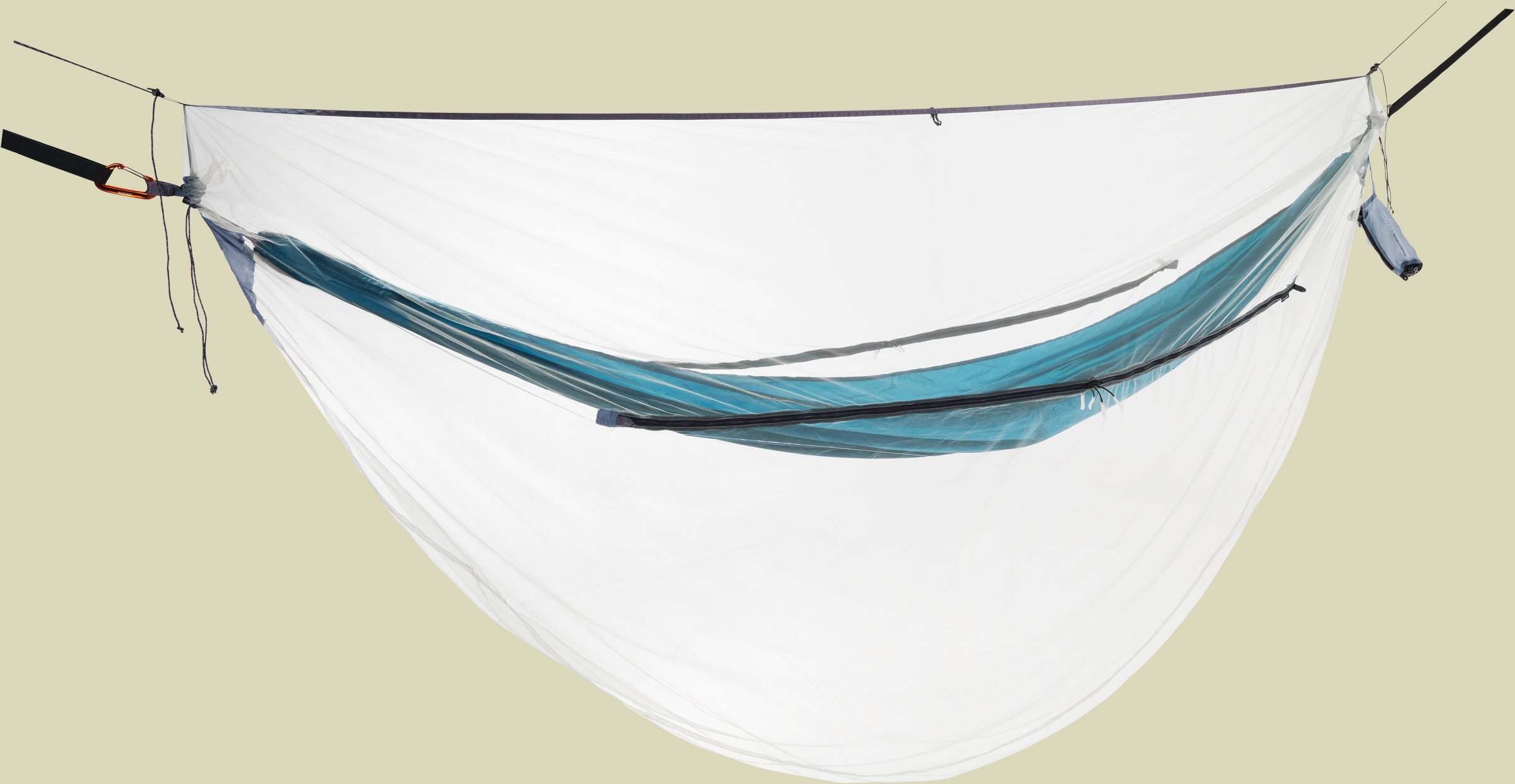 Mosquito Netz Ultralight für Hängematten Packmaß 19 x 8 cm Farbe silt green