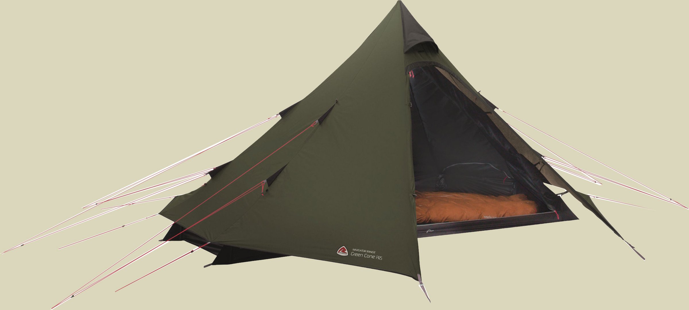 Green Cone PRS 4-Personen Tipi-Zelt Farbe: dark green