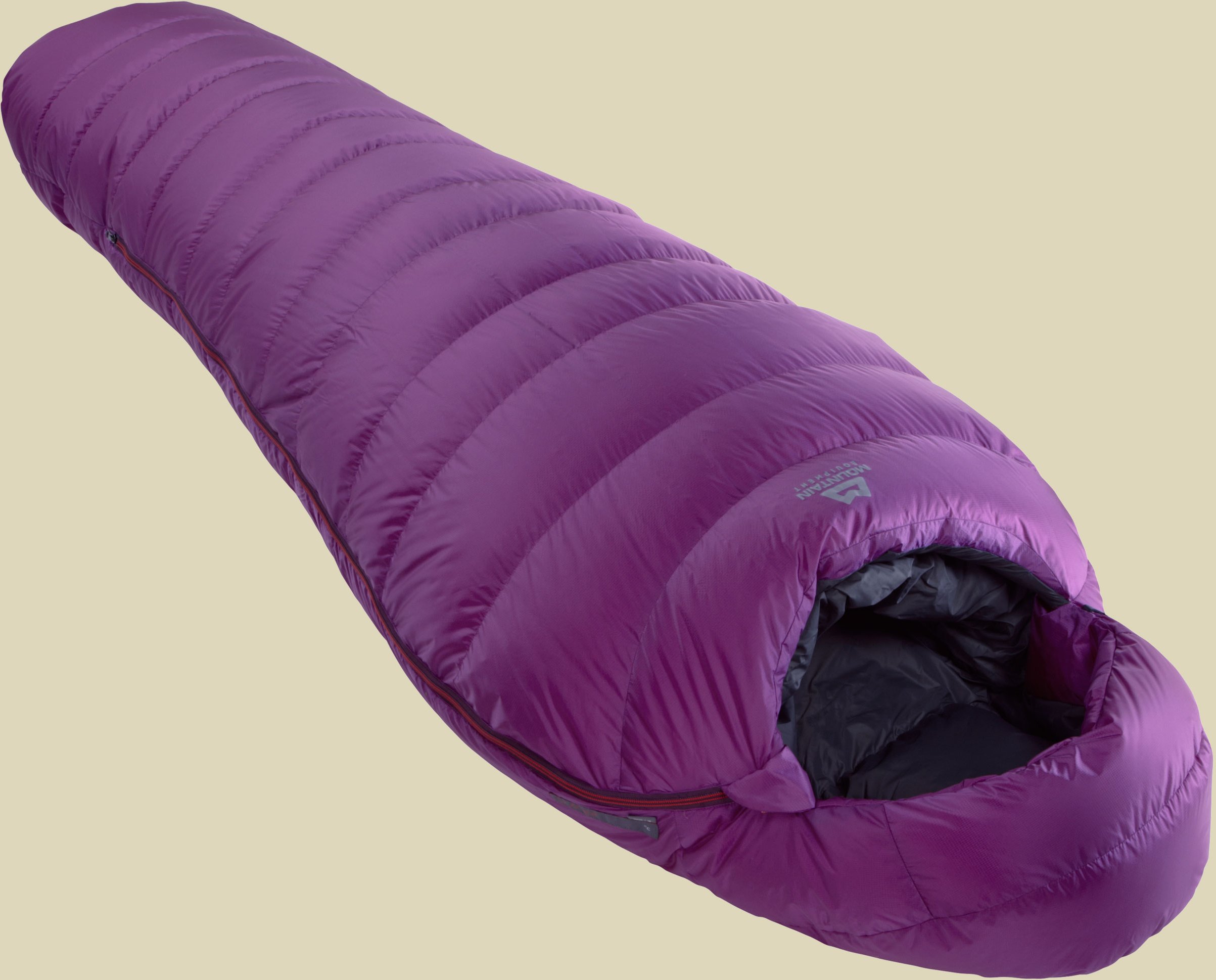 Glacier 450 Women bis Körpergröße Schlafsack 185 cm cm foxglove, Reißverschluss Schlafsack links