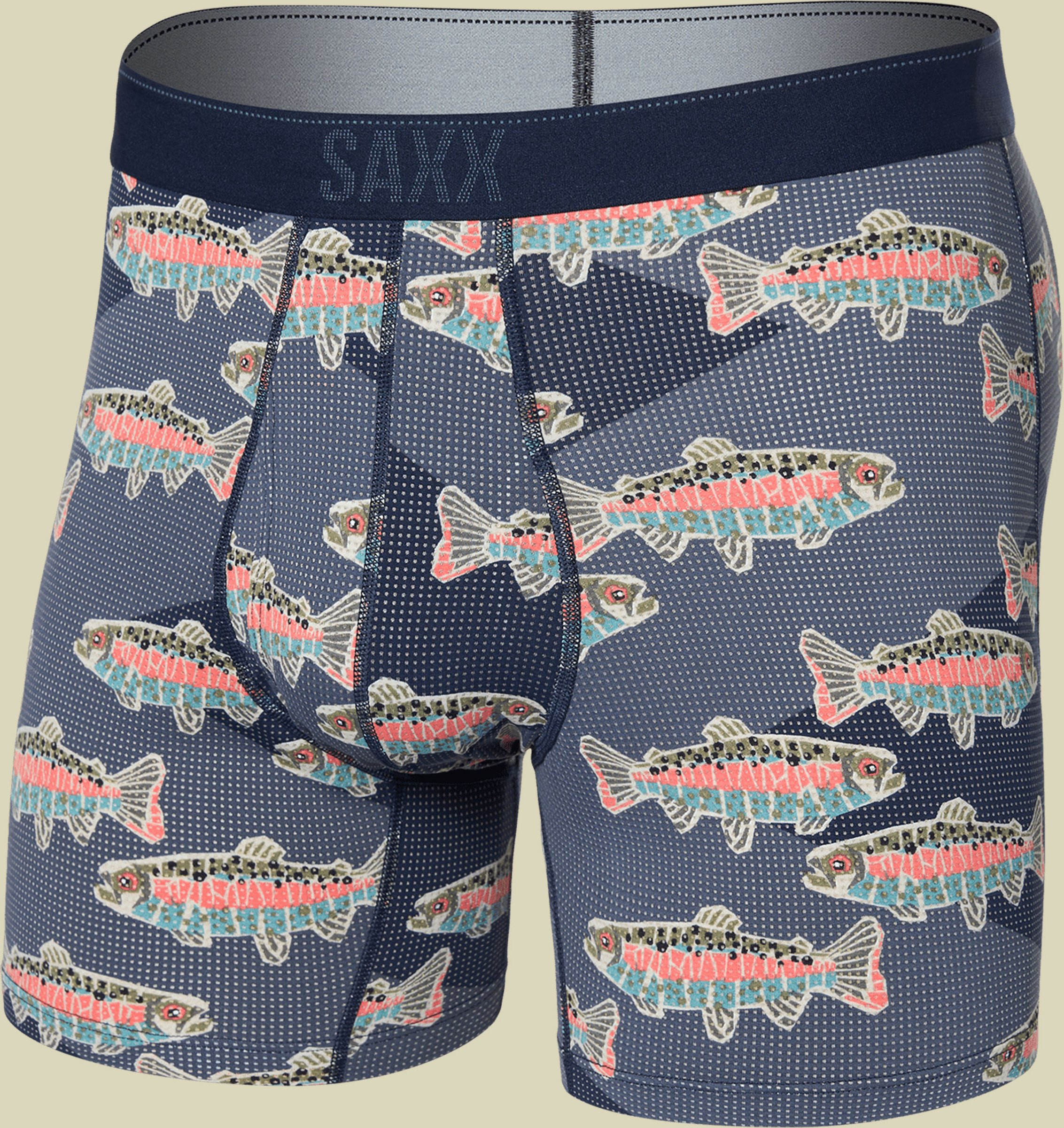 Quest Quick Dry Mesh Boxer Brief Fly mehrfarbig II L - mosaic trout/maritime