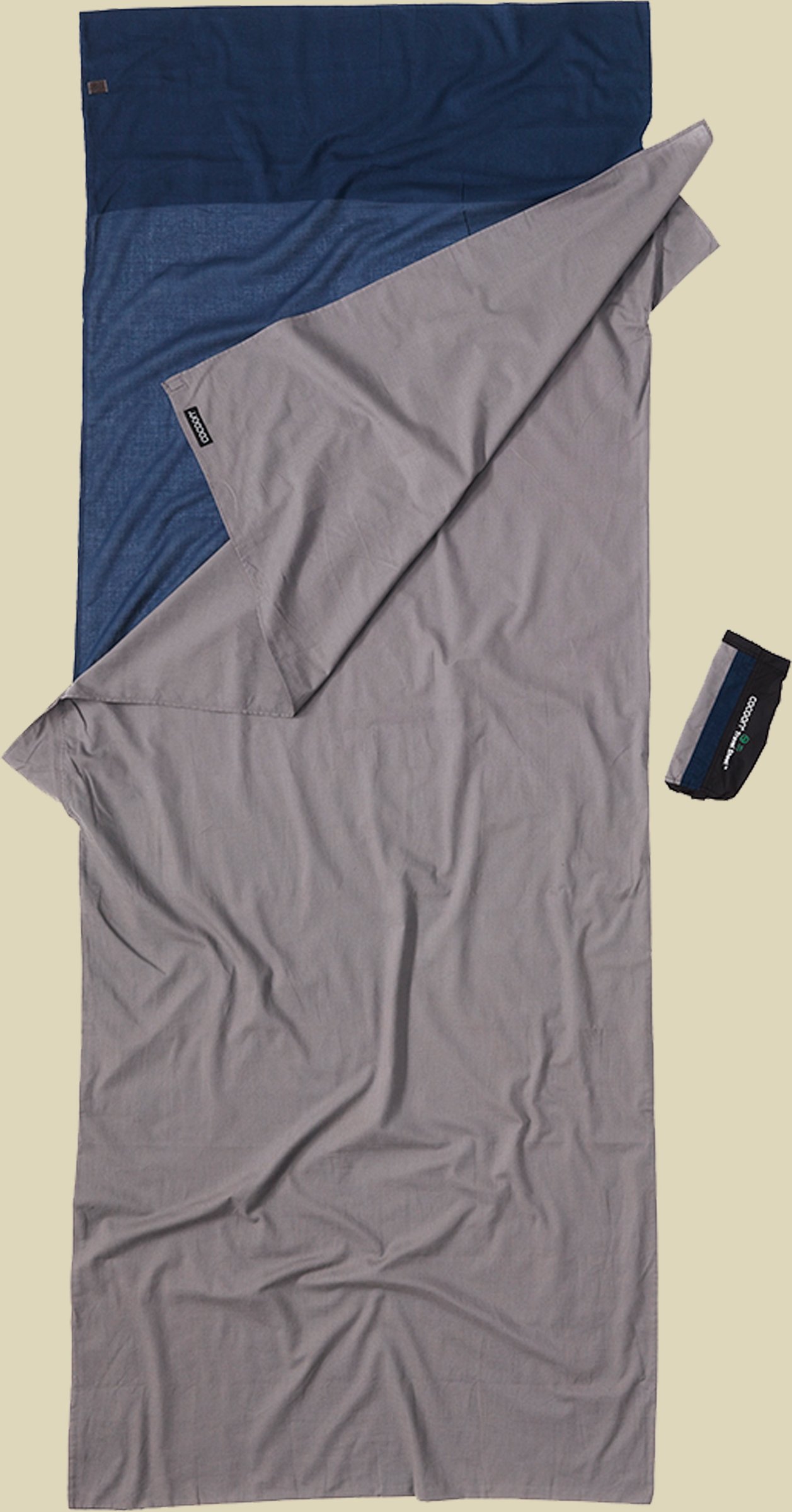 TravelSheet Cotton Größe 220 x 90 cm Farbe tuareg/elephant grey