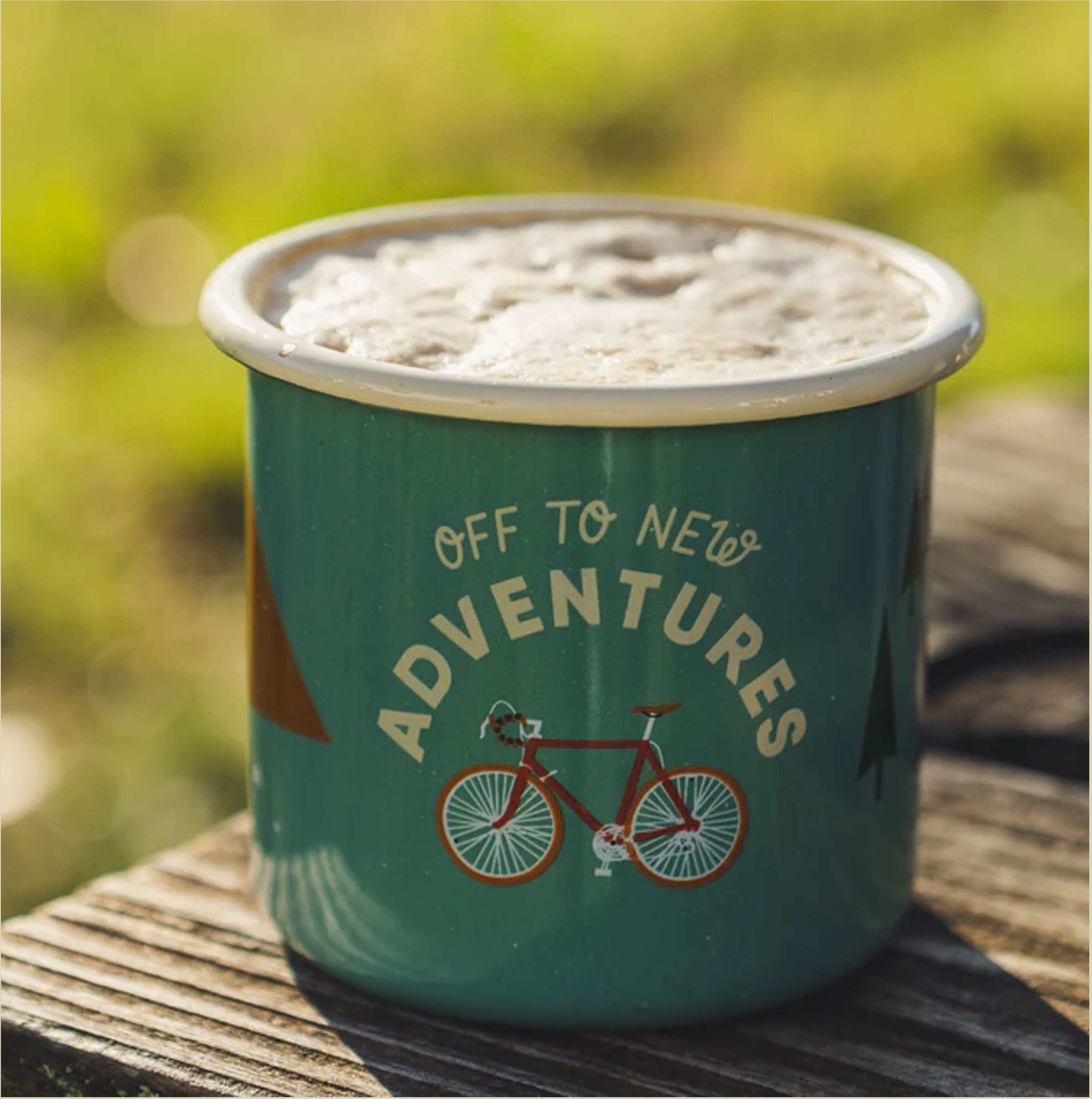 Emaille Becher bike 350 ml