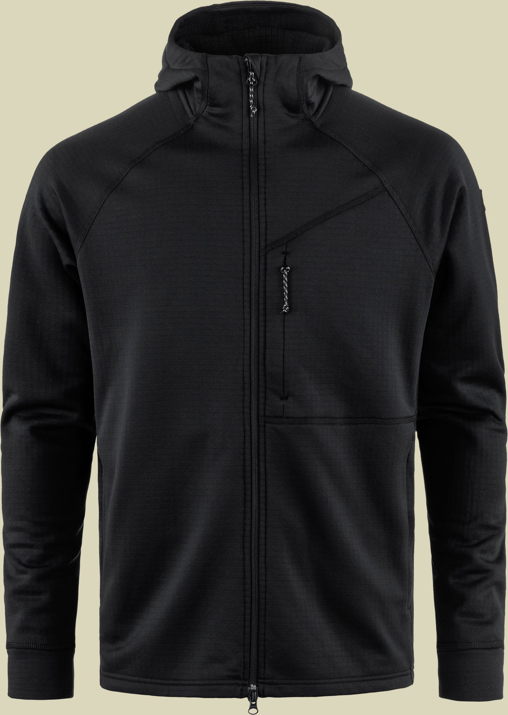Abisko Grid Fleece Hoodie Men L schwarz - black