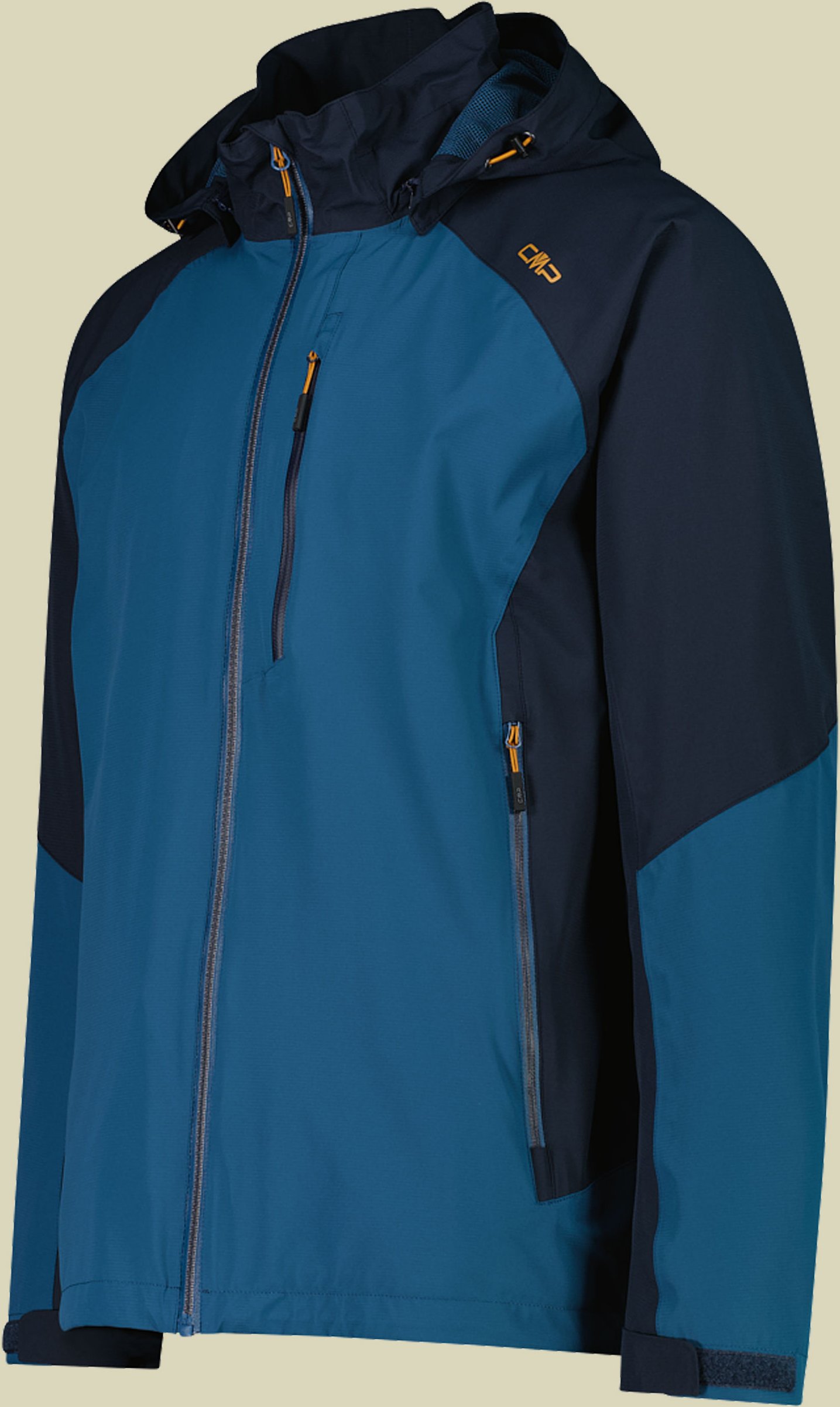 Man Jacket Zip Hood 52 blau - Farbe petroleum