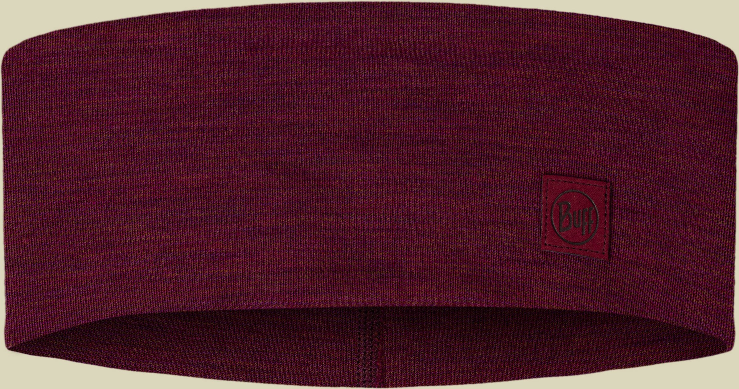 Merino Wide Headband rot one size - solid tibetan red