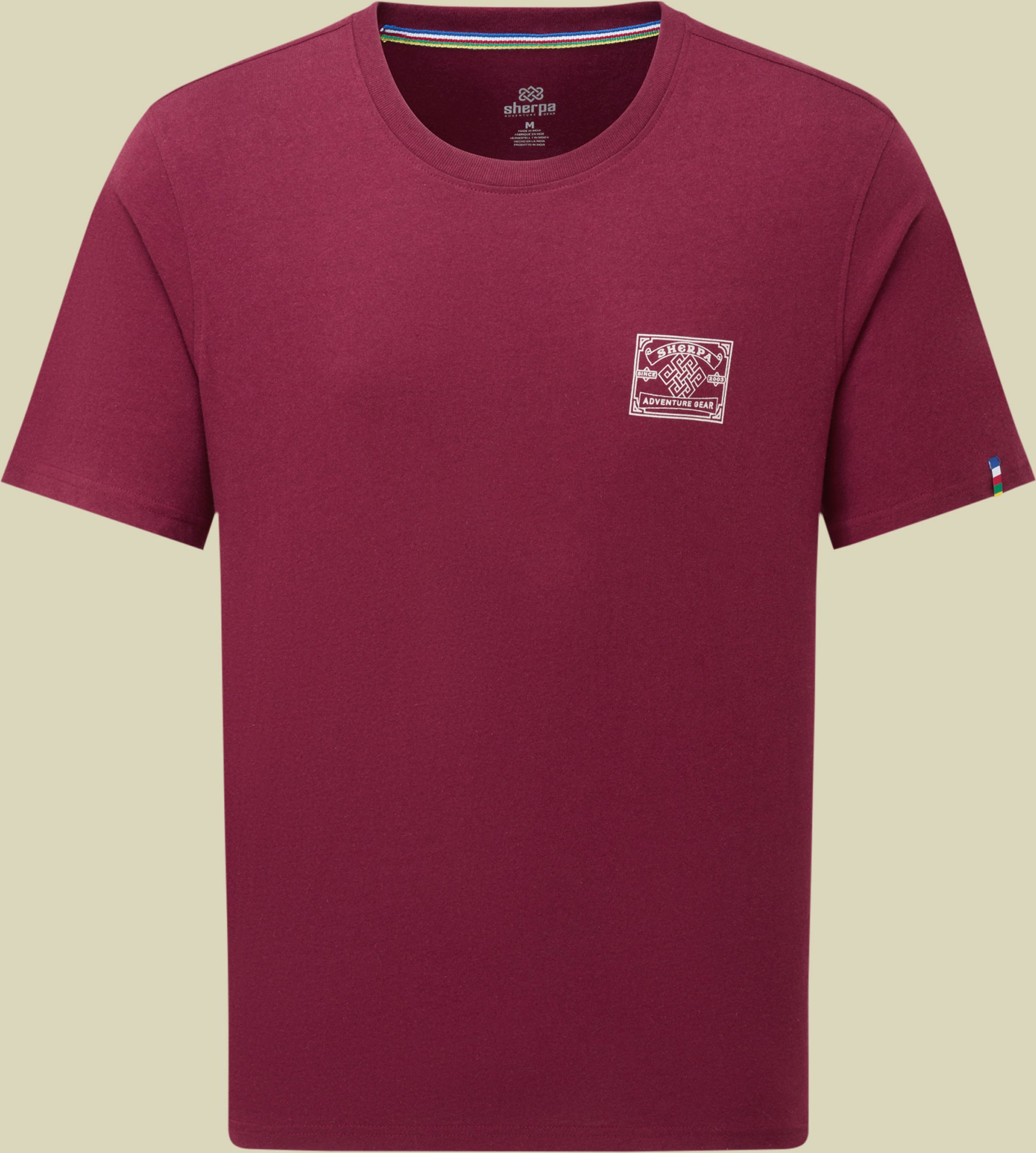 Jutnu Badge Tee Men XXL rot - Farbe wine