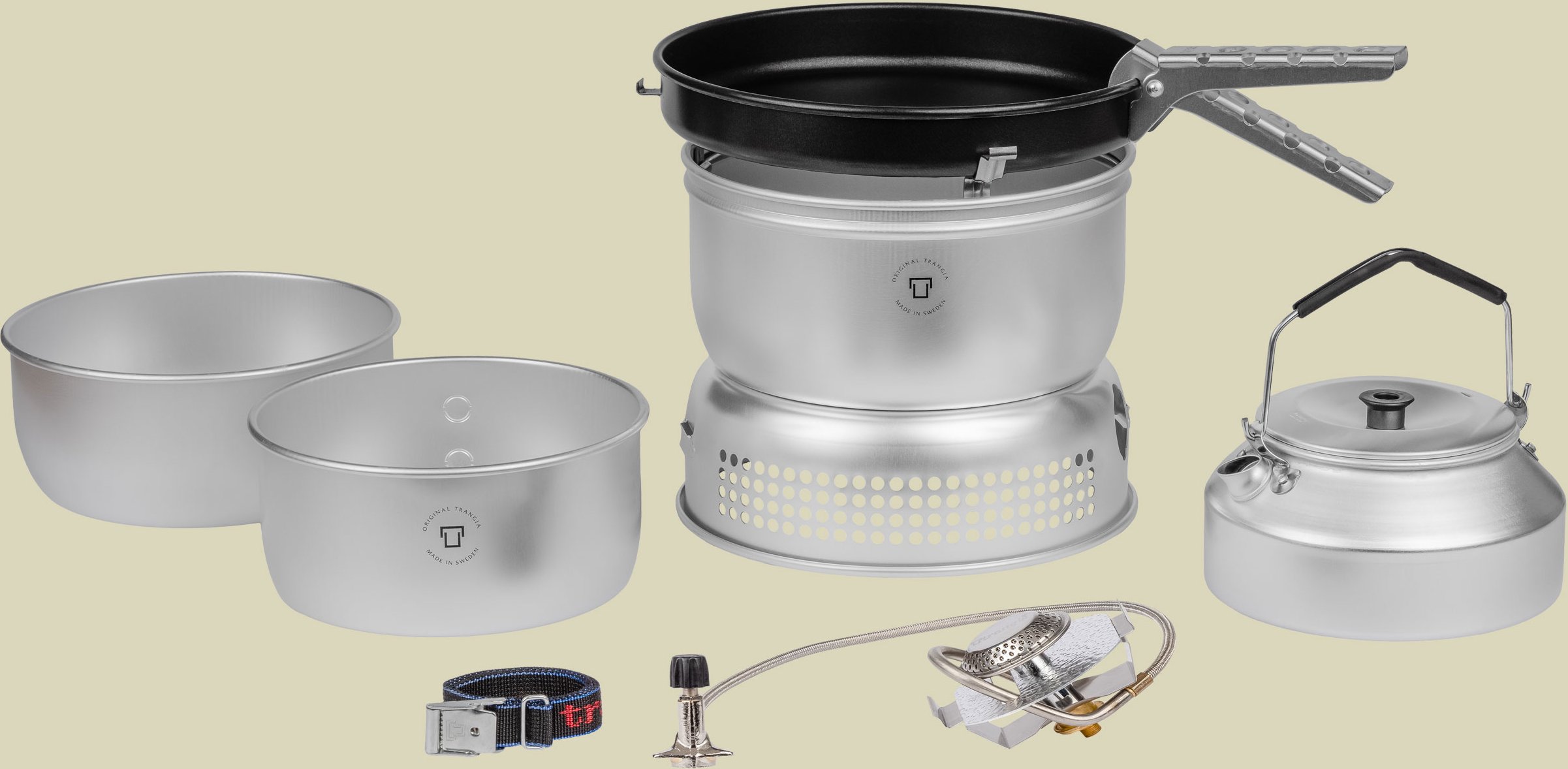 Sturmkocher groß mit Alu mit Pfanne und WK 25-4UL/GB mit Wasserkessel (0,9 L)