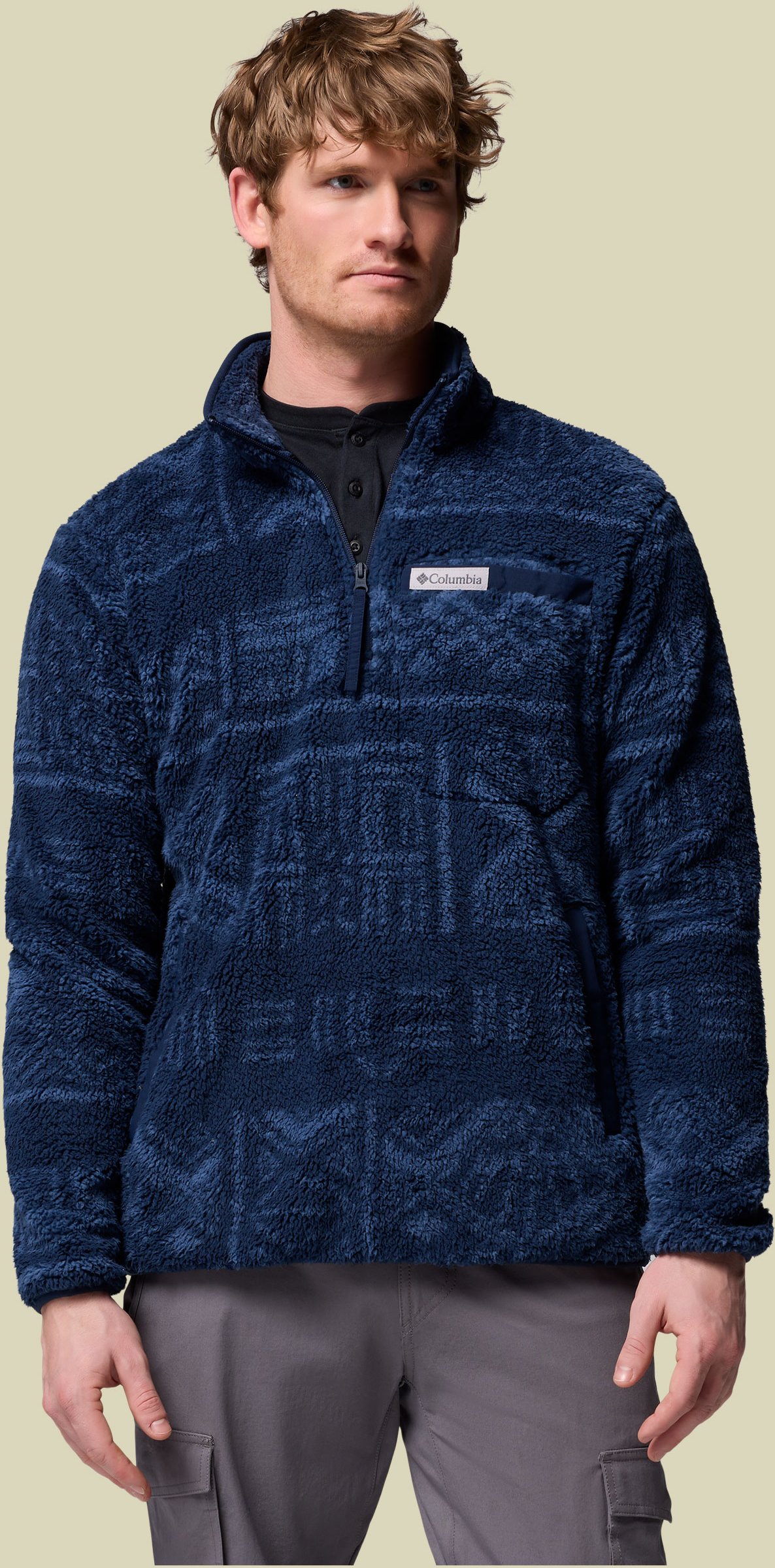 Thumbnail - Rugged Ridge High Pile Half Zip Men M blau - Farbe coll navy deschutes days