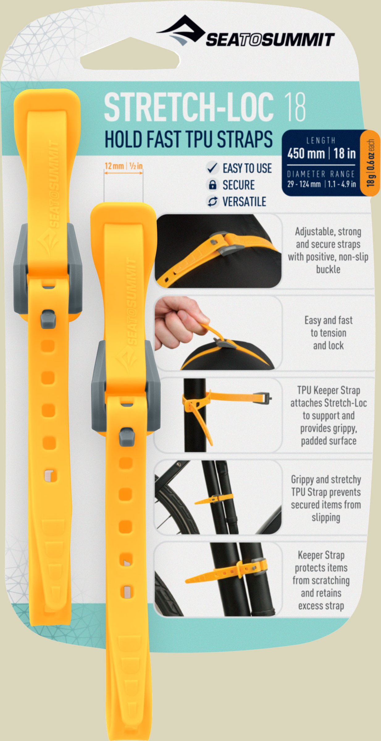 Stretch-Loc 17 (2er Pack) Breite 17 mm Farbe yellow