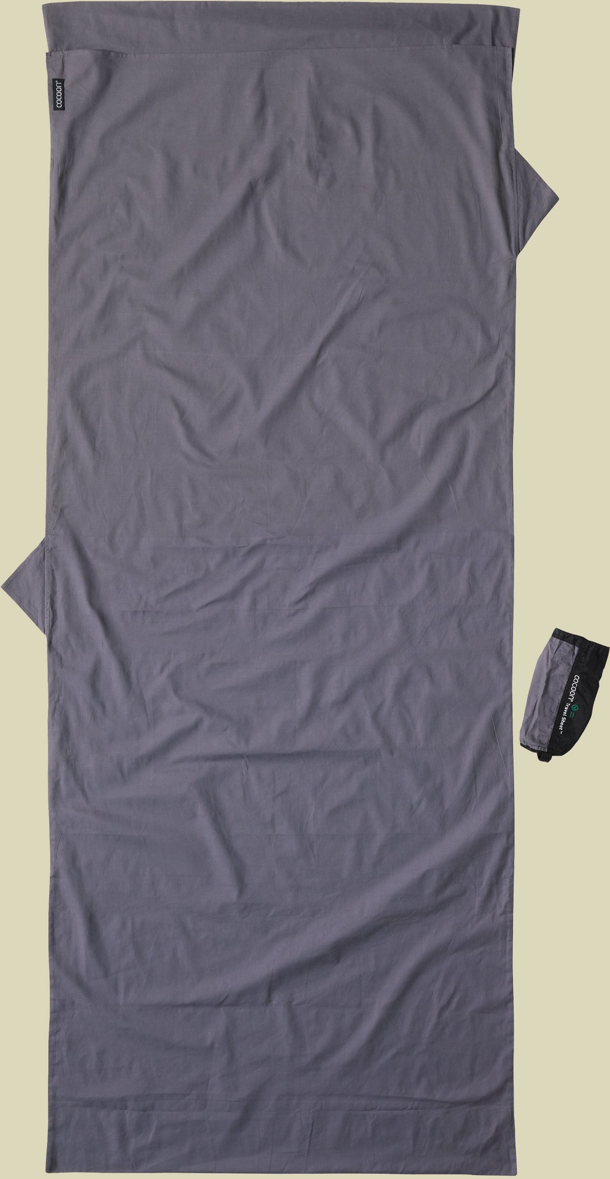 Thumbnail - TravelSheet Cotton Größe 220 x 90 cm Farbe elephant grey