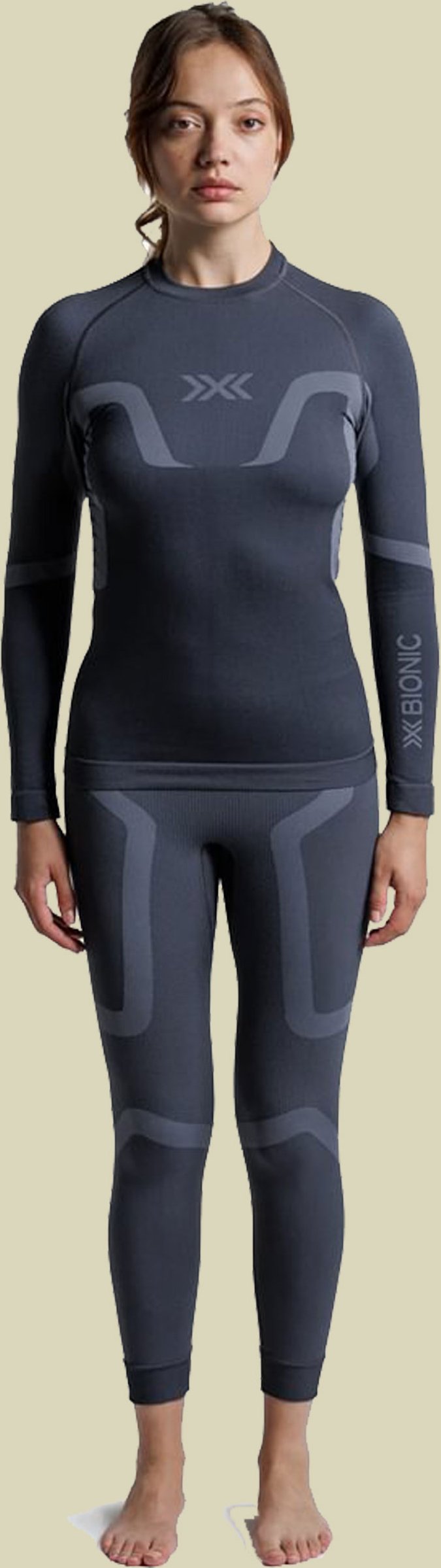 X-Bionic X-Ential Baselayer LS Women M grau - anthracite