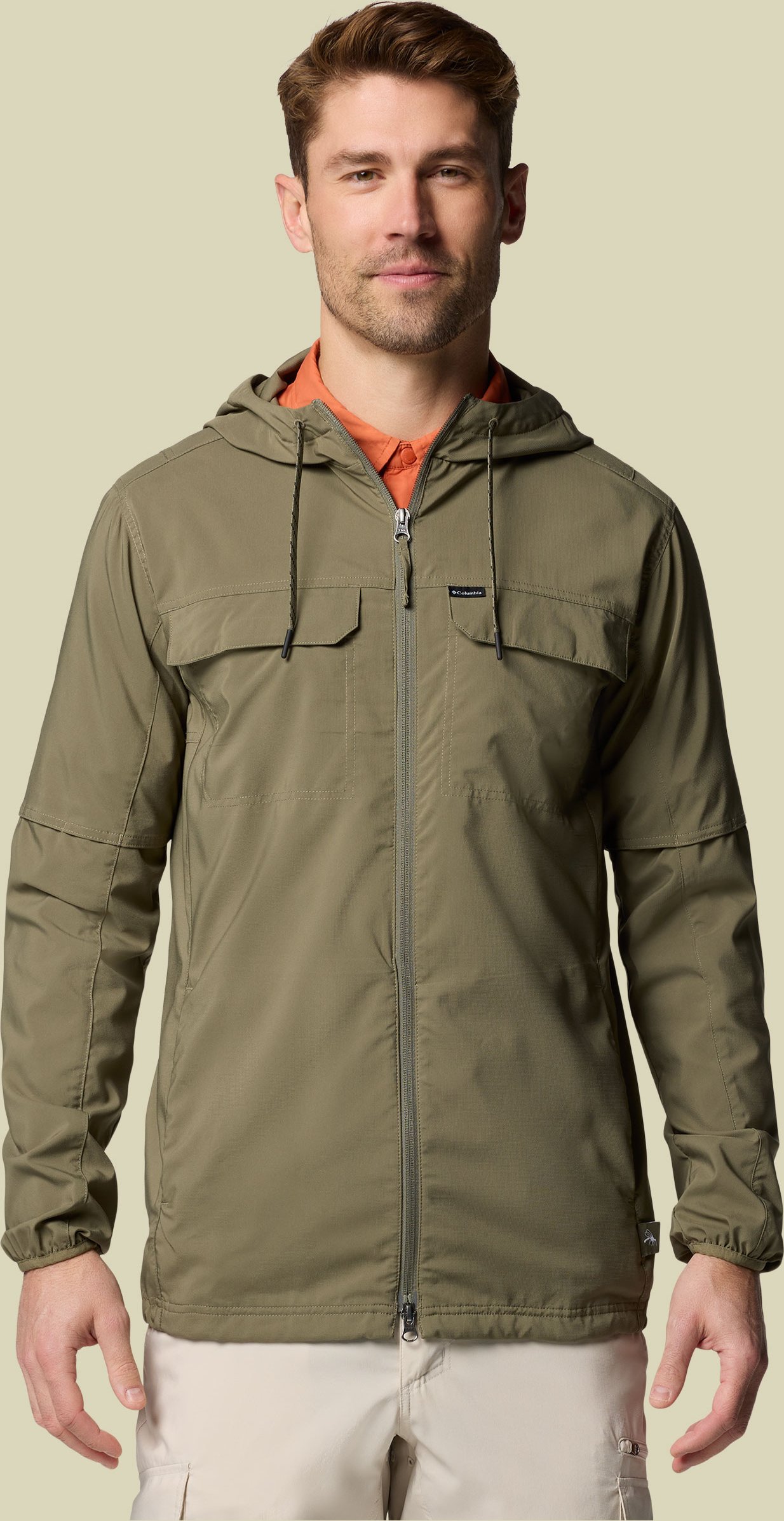 Skien Valley Hooded LS Men L grün - stone green
