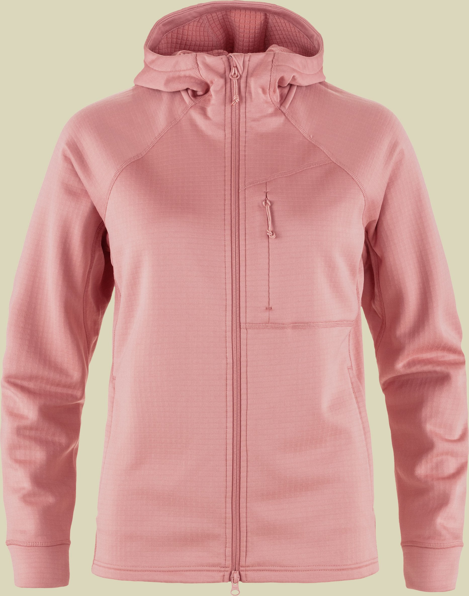 Abisko Grid Fleece Hoodie Women M rosa - dusty rose