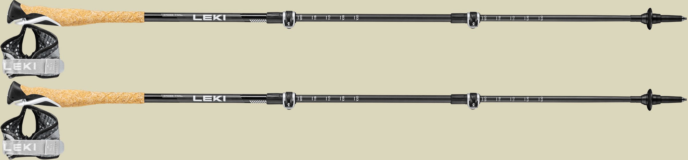 Cross Trail Lite Carbon Länge 100 - 135 cm Farbe black-white-naturalcarbon