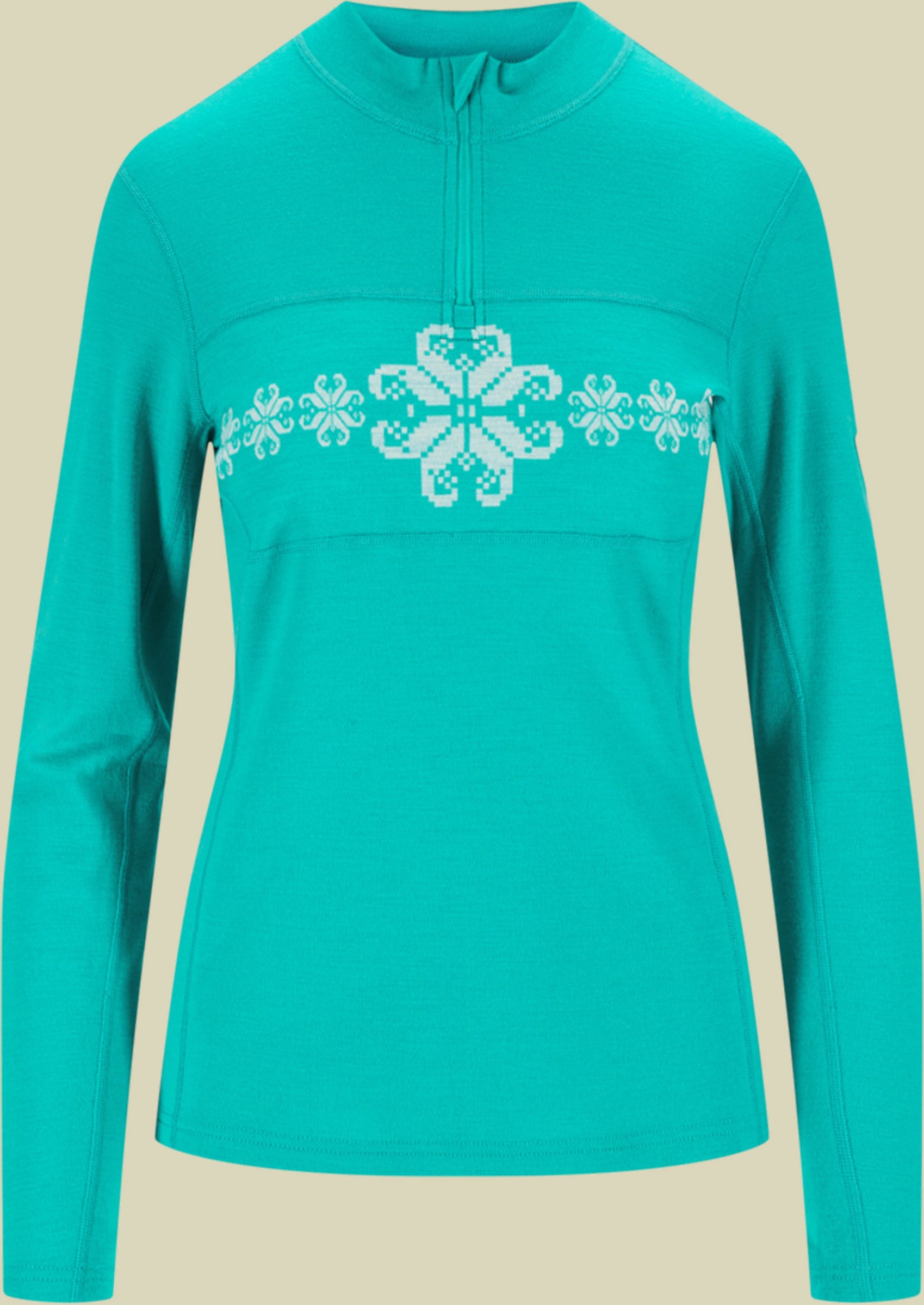 Falkeberg Baselayer Half Zip Women XL türkis - Farbe peacock offwhite