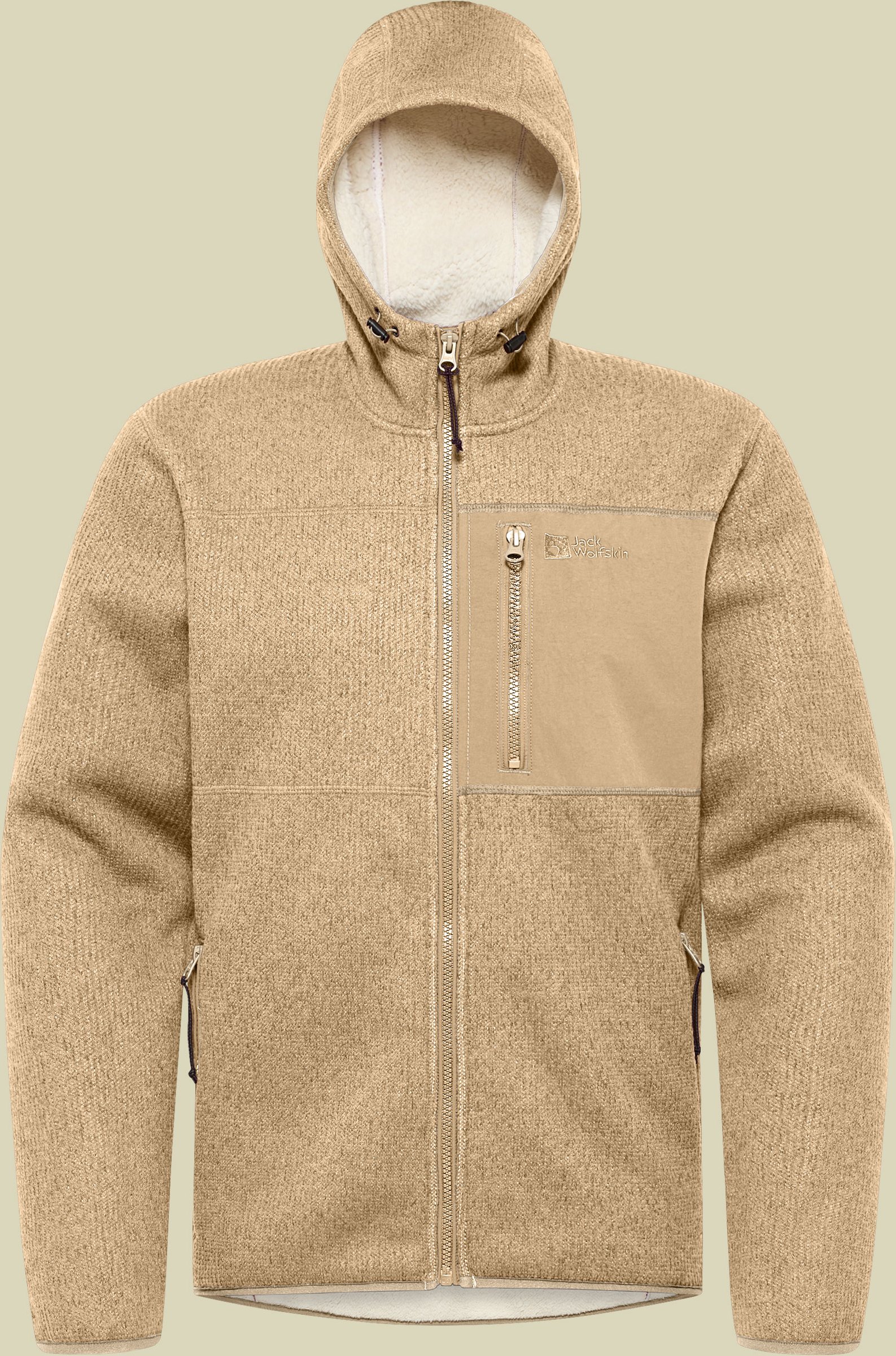 Kaminfeuer Hooded Jacket Men M beige - anis