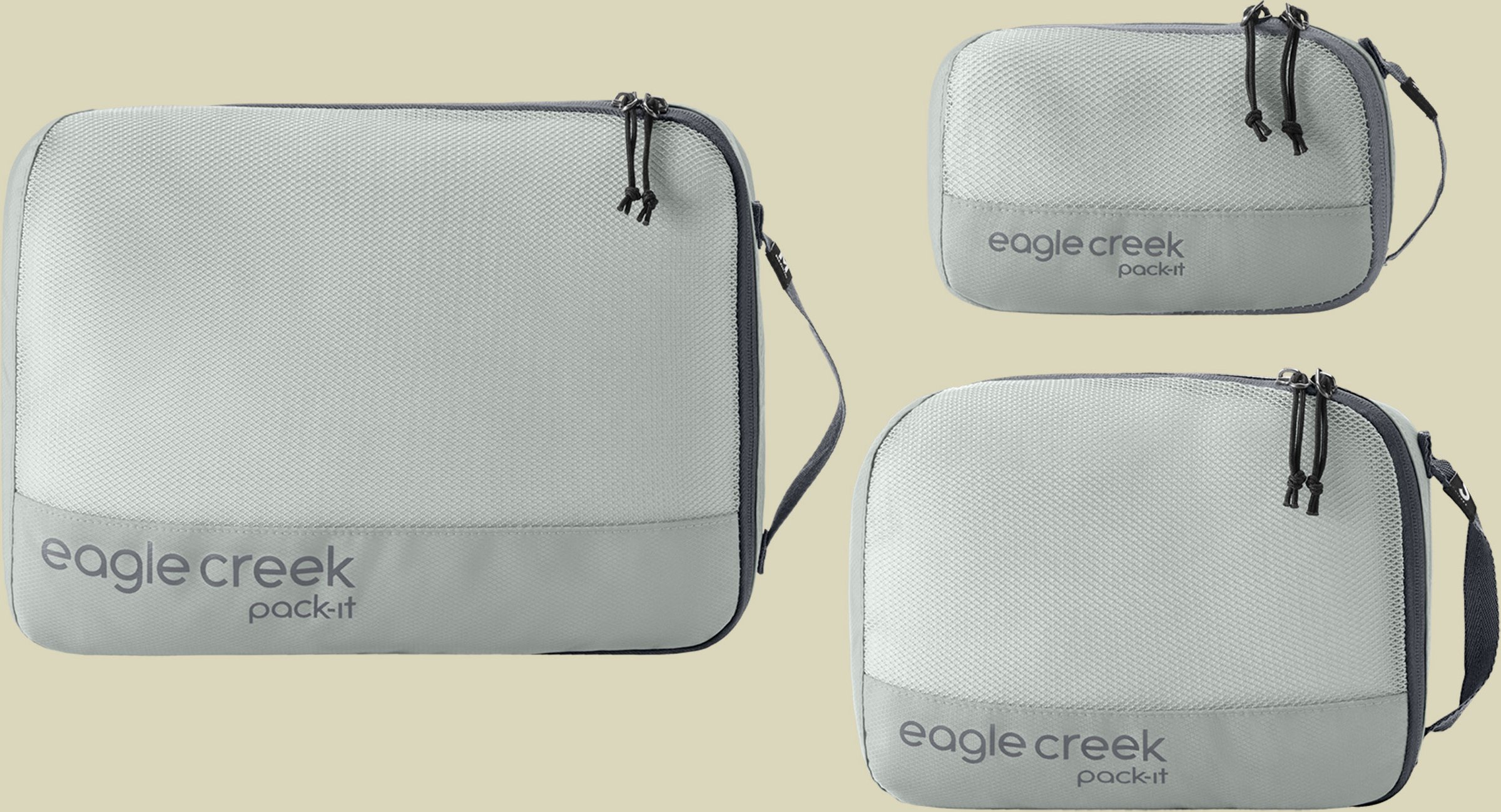 Pack-it Reveal Cube Set XS/S/M 3-er Set grau - storm grey