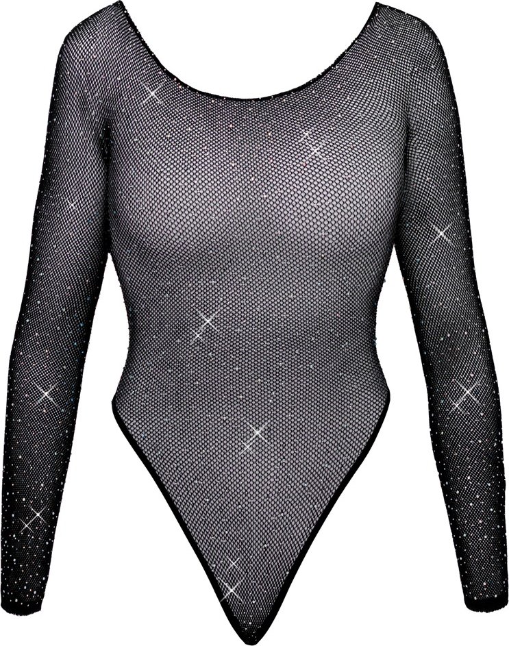 Netz-Body mit Glitzersteinen