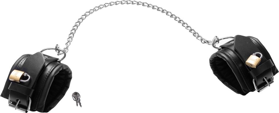 Leder-Fußfessel mit Kette & Schlössern