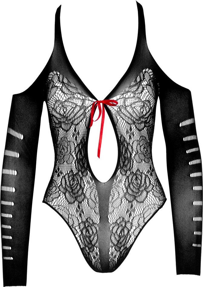 Body ouvert in Spitzenoptik, nahtlos gefertigt, vorne zum Öffnen