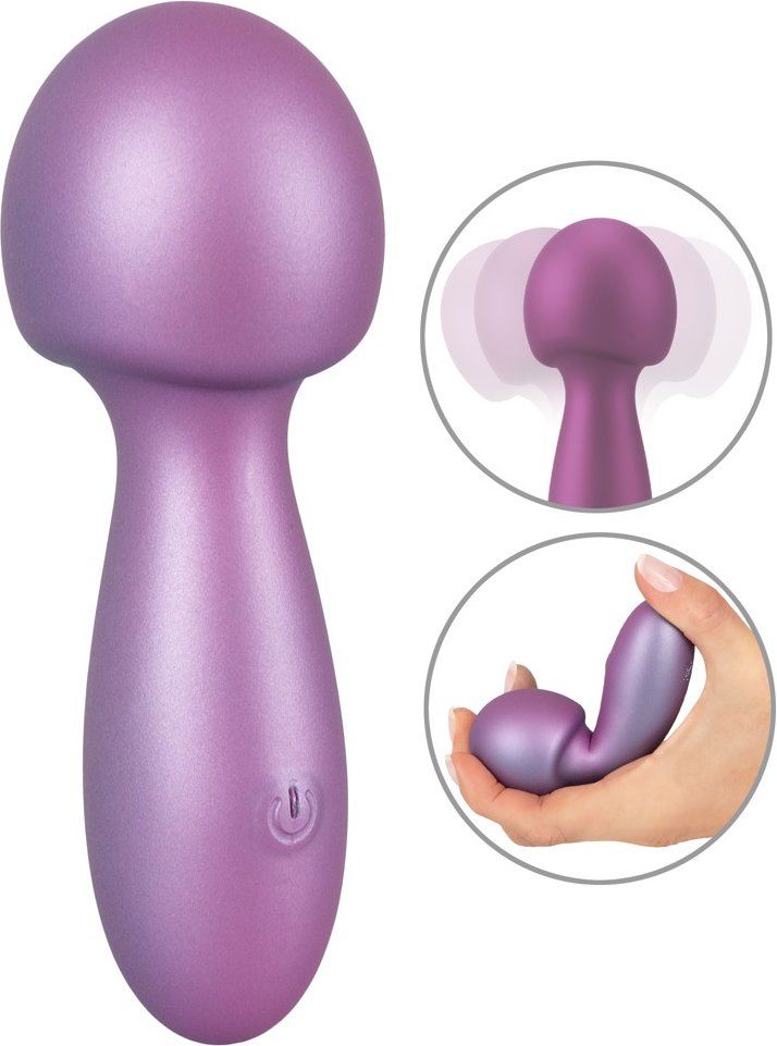 Massagestab „Flexible Mini Wand“ im Metallic-Glossy-Look