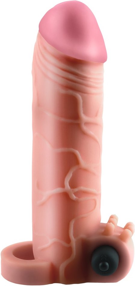 Penishülle „Vibrating Real Feel 2" Extension“, mit Vibration, 16,5 cm