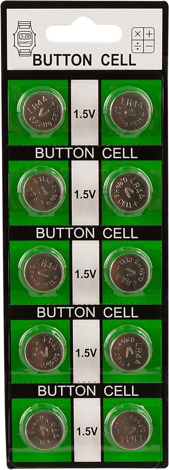 Knopfzellbatterien, LR44, 10er