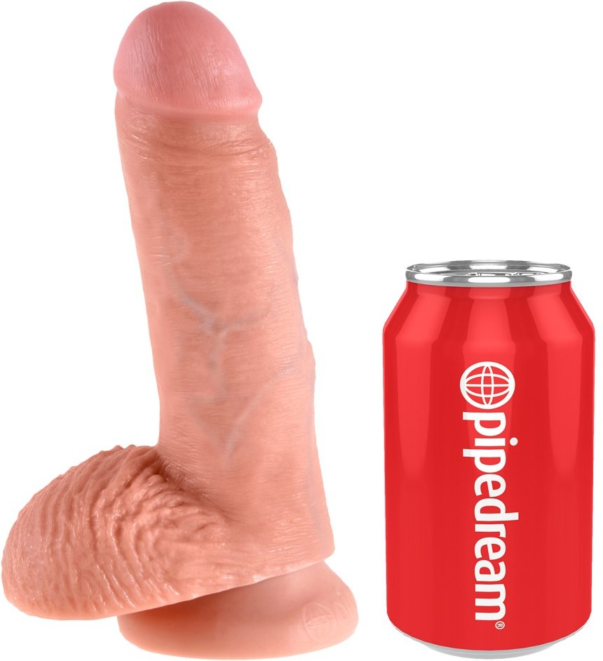 DIldo "7" Cock with Balls", 17,8 cm