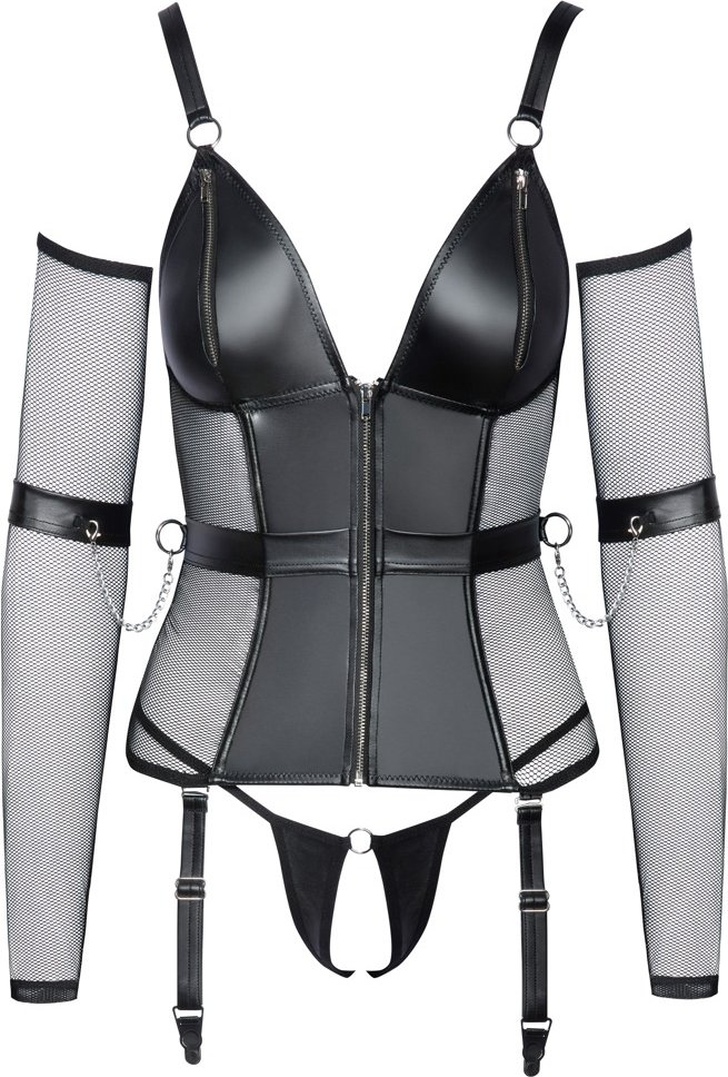 Strapshemd mit abnehmbaren Strapsen