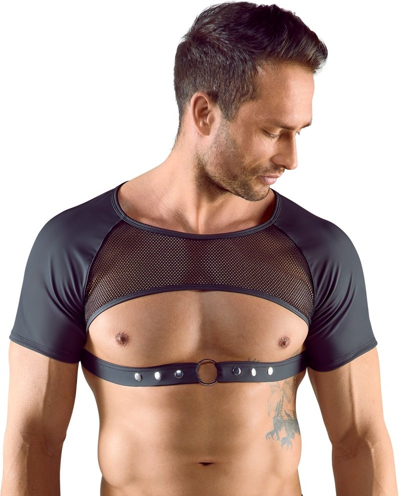 Crop-Top mit verstellbarem Unterbrust-Riemen