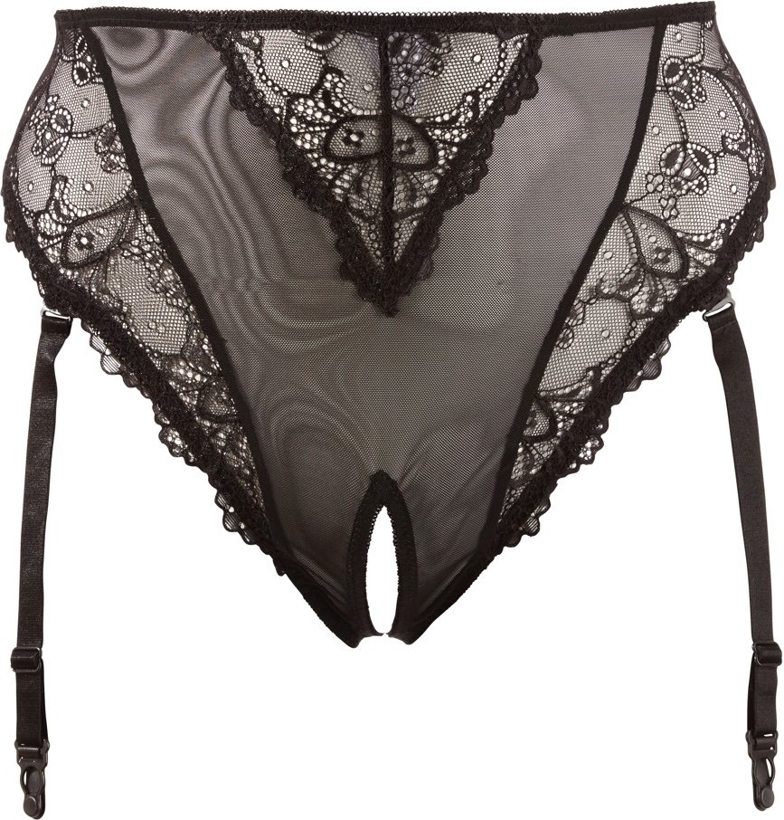 Straps-Slip ouvert aus Powernet und Spitze