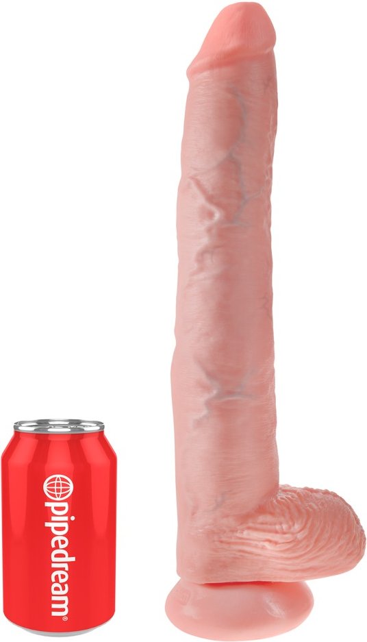 Naturdildo „14" Cock with Balls" mit Saugfuß