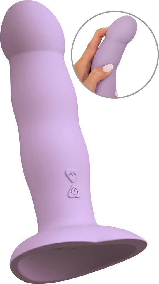 Vibrator „Heart Guy Purple“ mit herzförmigem Saugfuß