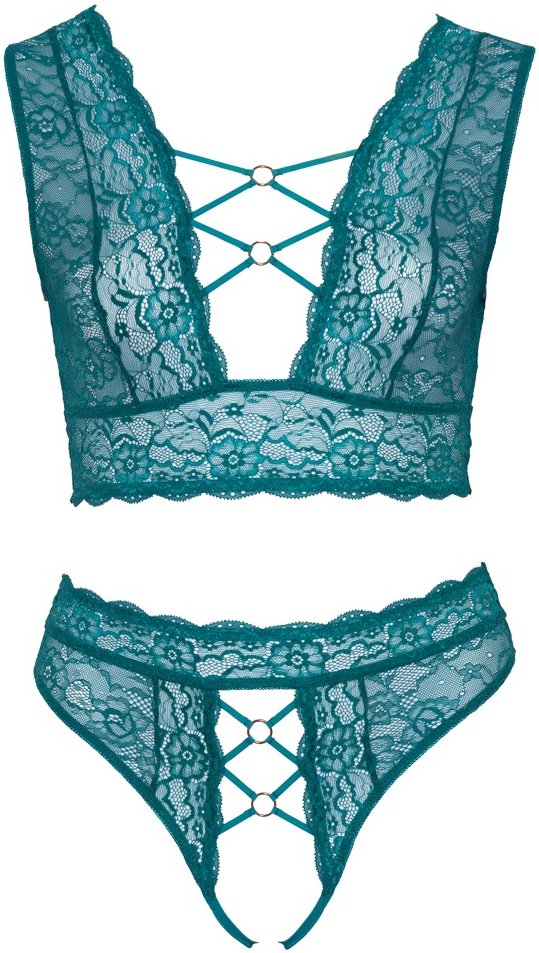 Thumbnail - Bralette plus String aus Spitze