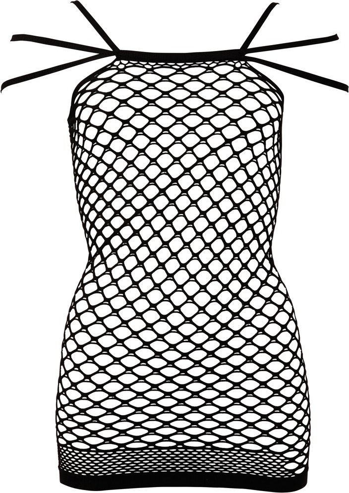 Kleid aus grobem Netzmaterial