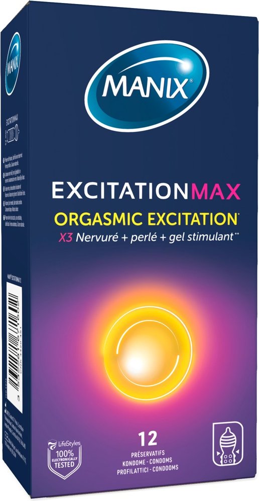 Kondome „Excitation Max“ mit Noppen und Rillen