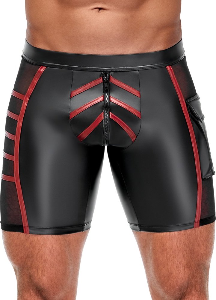 Thumbnail - Shorts im 2-farbigen Mattlook mit Netzeinsätzen