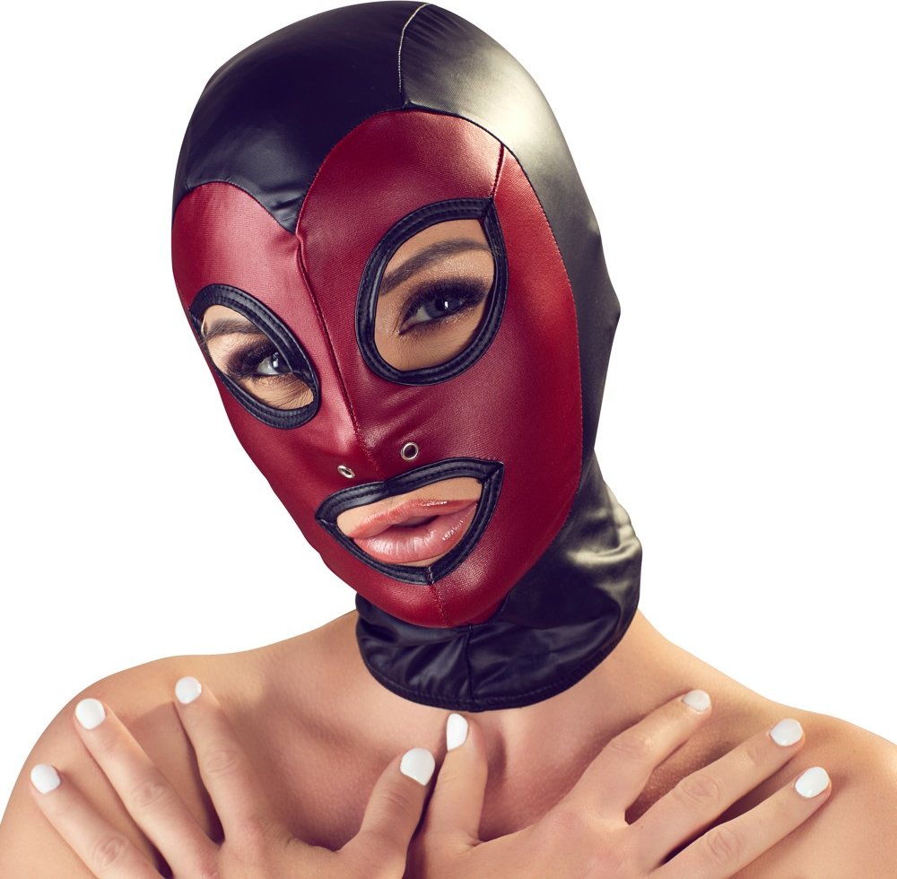 Kopfmaske im elastischen, 2-farbigen Mattlook