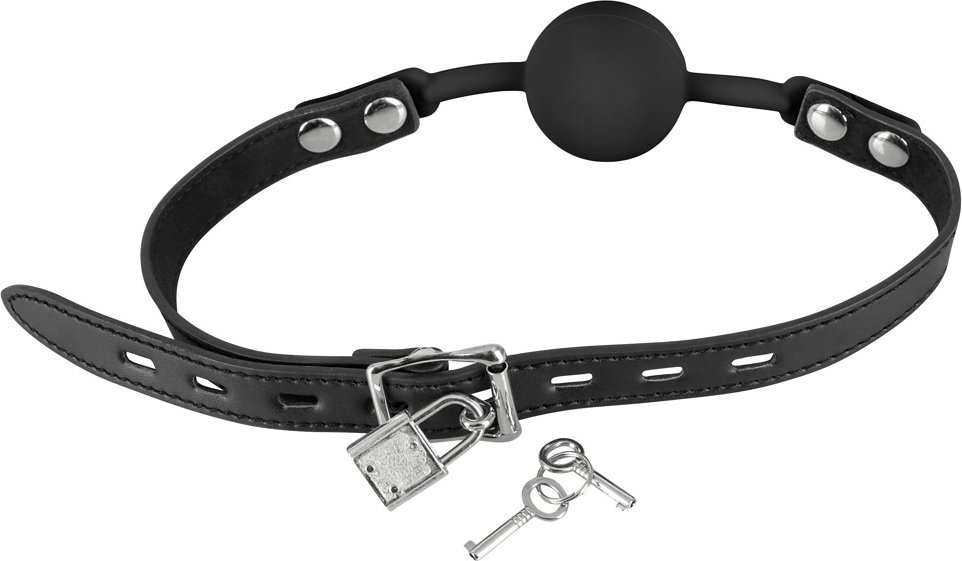 Knebel aus Lederimitat mit Schloß