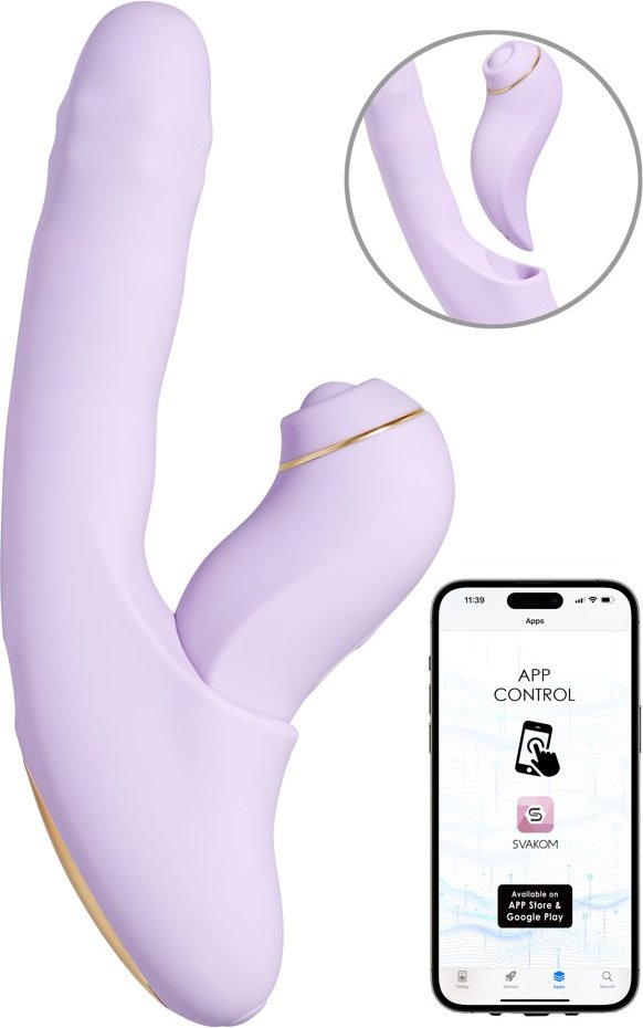 Stoßvibrator „DuoGlow“ mit Pulsator-Stimulator
