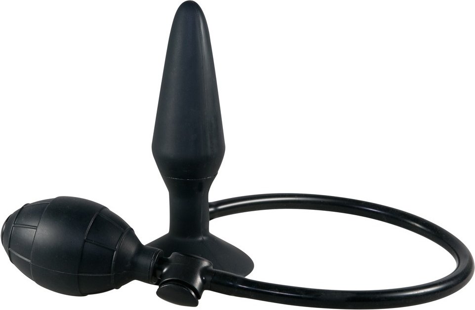 Analplug „True Black“, 15 cm, zum Aufpumpen
