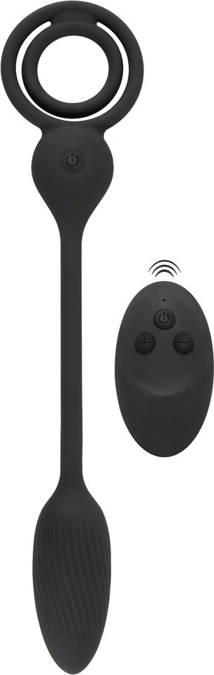 Vibro-Analplug mit Penis-/Hodenring