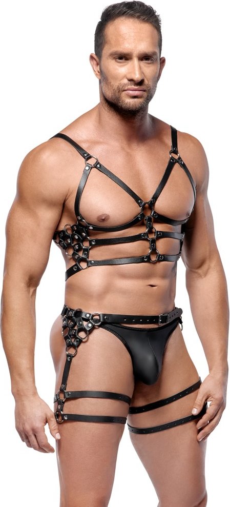 Brust-Harness plus Hüft-Harness aus Leder