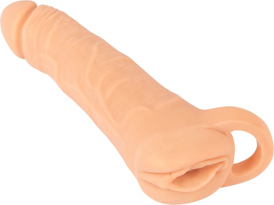 Penissleeve „2in1 Extension + Masturbator“ mit Hodenring